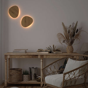 Aplique de pared interior de madera "Eclipse 3" 12W - Luz cálida (13)
