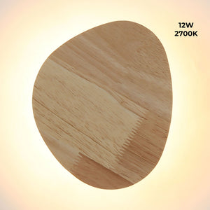 Aplique de pared interior de madera "Eclipse 3" 12W - Luz cálida - Barcelona Led-Decoración