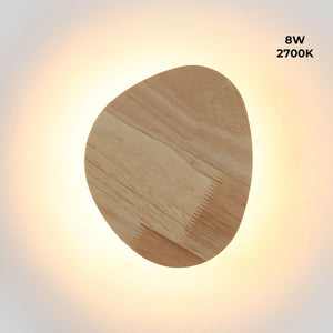 Aplique de pared madera "Eclipse 3" 8W - Luz cálida - Barcelona Led-Decoración
