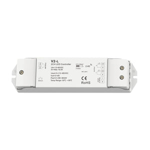 Controlador CCT 12-48V DC - 16A (8A/canal) - RF 2.4GHz - PUSH dimmer - Skydance - Barcelona Led-Control y regulación