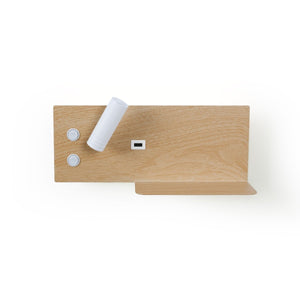 Pack x 2 - Aplique de pared para lectura con puerto USB "Kerta" - Iluminación doble - 3W+7W - Barcelona Led-Decoración
