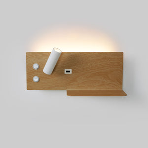 Aplique de pared para lectura con puerto USB "Kerta" - Iluminación doble - 3W+7W (4)