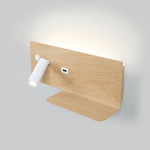 Aplique de pared para lectura con puerto USB "Kerta" - Iluminación doble - 3W+7W (10)