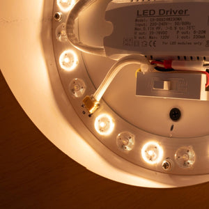 Lámpara de techo LED inclinada CCT 12W - Efecto madera - ø35cm - Barcelona Led-Decoración