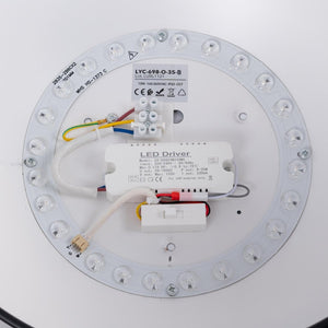 Lámpara de techo LED inclinada CCT 12W - Efecto madera - ø35cm - Barcelona Led-Decoración
