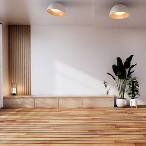 Lámpara de techo LED inclinada CCT 24W - Efecto madera - ø50cm (23)