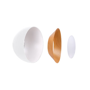 Lámpara de techo LED inclinada CCT 12W - Efecto madera - ø35cm (24)