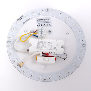 Lámpara de techo LED CCT 12W - Efecto madera - ø35cm - Barcelona Led-Decoración