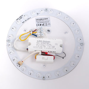 Lámpara de techo LED CCT 12W - Efecto madera - ø35cm - Barcelona Led-Decoración
