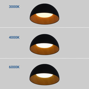 Lámpara de techo LED CCT 12W - Efecto madera - ø35cm (22)