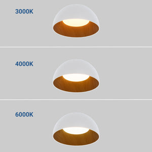 Lámpara de techo LED CCT 12W - Efecto madera - ø35cm (23)