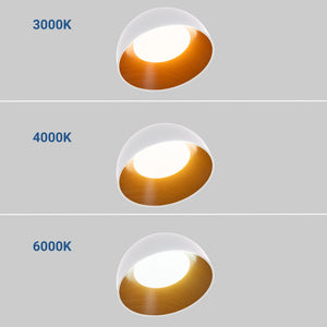 Lámpara de techo LED inclinada CCT 12W - Efecto madera - ø35cm (28)