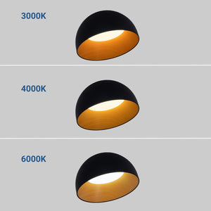 Lámpara de techo LED inclinada CCT 12W - Efecto madera - ø35cm (29)