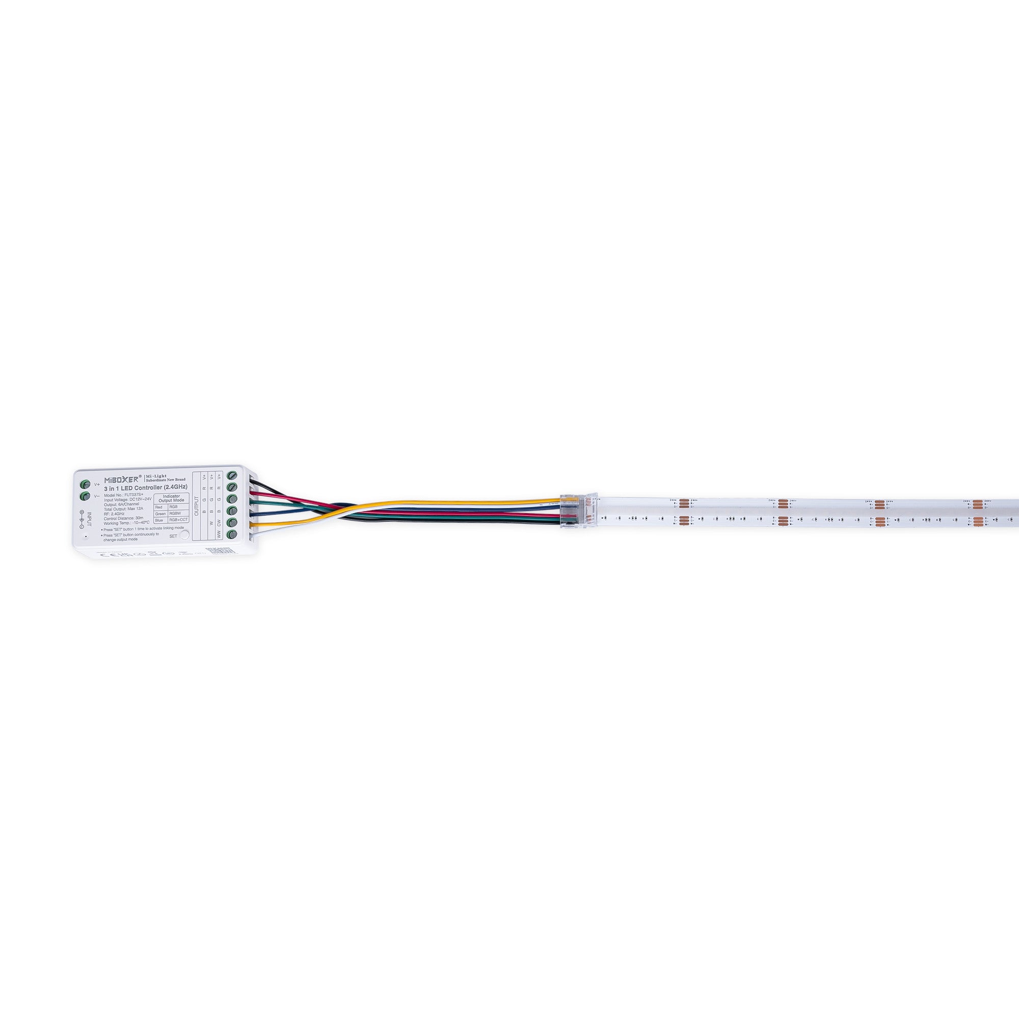 Conector Hippo RGB + CCT COB Tira a Controlador - PCB 12mm - 6 pines - IP20 - Máx. 24V (1)