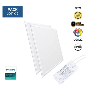 Panel LED empotrable Backlight 60x60cm - 3800lm - driver Philips - 36W - IP40 (9)