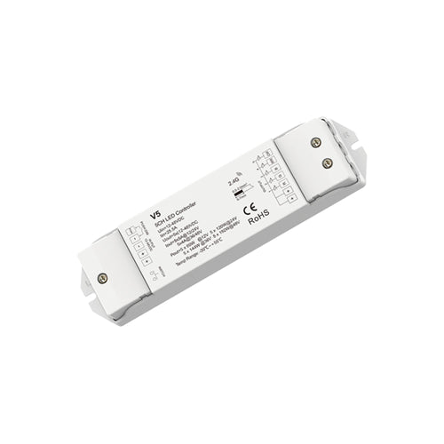 RGB+CCT Controller 12-48V DC, 25A (5A/Kanal) 2.4G PUSH-Dim Skydance