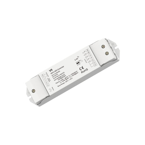 Kontroler RGB + CCT 12-48V DC - 25A (5A/kanał) - RF 2.4G - ściemniacz PUSH - Skydance