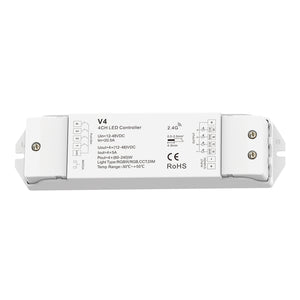 Controlador RGBW / RGB / CCT / Monocolor 12-48V DC - 20A (5A/canal) - RF 2.4G - PUSH Dimmer - Skydance (2)