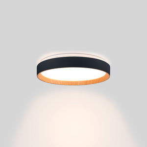 Lámpara de techo LED tipo plafón CCT 24W - Efecto madera - Ø40cm (2)