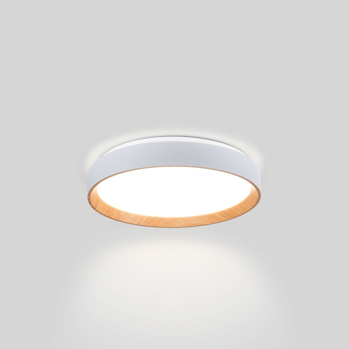 Lámpara de techo LED tipo plafón CCT 24W - Efecto madera - Ø40cm - Barcelona Led-