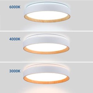 Lámpara de techo LED tipo plafón CCT 24W - Efecto madera - Ø40cm - Barcelona Led-
