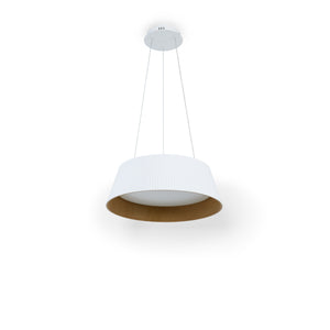 Lámpara colgante LED CCT 24W - Efecto madera - ø46cm (3)
