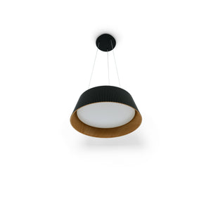 Lámpara colgante LED CCT 24W - Efecto madera - ø46cm (15)