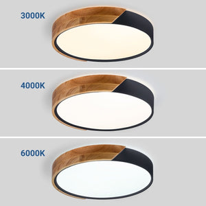 Plafón LED techo CCT 24W - Madera y Policarbonato - ø40cm - IP22 - Barcelona Led-