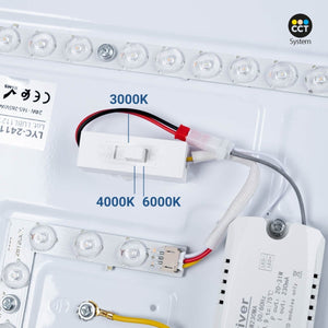 Plafón LED techo CCT 36W - Madera y Policarbonato- ø50cm - IP22 - Barcelona Led-