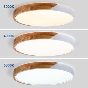 Plafón LED techo CCT 36W - Madera y Policarbonato- ø50cm - IP22 (30)