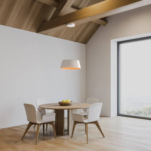 Lámpara colgante LED CCT 24W - Efecto madera - ø46cm (20)
