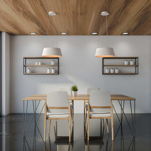 Lámpara colgante LED CCT 24W - Efecto madera - ø46cm (21)