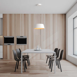 Lámpara colgante LED CCT 24W - Efecto madera - ø46cm (1)