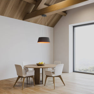 Lámpara colgante LED CCT 24W - Efecto madera - ø46cm (22)