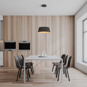 Lámpara colgante LED CCT 24W - Efecto madera - ø46cm (24)
