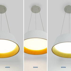 Lámpara colgante LED CCT 24W - Efecto madera - ø46cm (38)