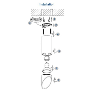 Aplique de techo aluminio "Vina" - Biselado - 20cm - GU10 - Barcelona Led-Decoración