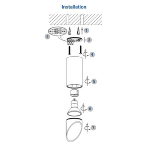 Aplique de techo aluminio "Vina" - Biselado - 20cm - GU10 (9)