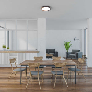 Lámpara de techo LED tipo plafón CCT 24W - Efecto madera - ø40cm - IP22 - Barcelona Led-