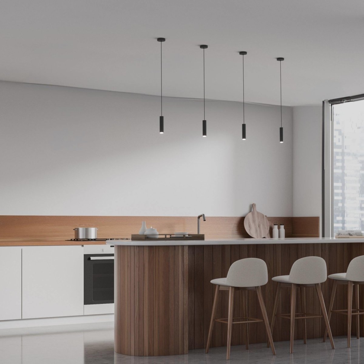 Lámpara colgante minimalista "Bila" - GU10 - Barcelona Led-Decoración
