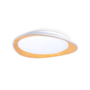 Lámpara de techo LED tipo plafón CCT 24W - Efecto madera - Ø45cm - Barcelona Led-