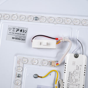Lámpara de techo LED tipo plafón CCT 24W - Efecto madera - Ø45cm (20)
