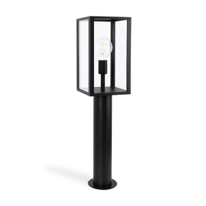 Farola de jardín tipo bolardo "Glass House" - 80cm - E27 - Barcelona Led-