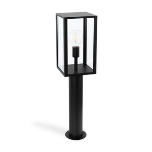 Farola de jardín tipo bolardo "Glass House" - 80cm - E27 (9)