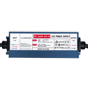 Fuente de alimentación estanca slim 36W 24V - 1.5A - IP67 (1)