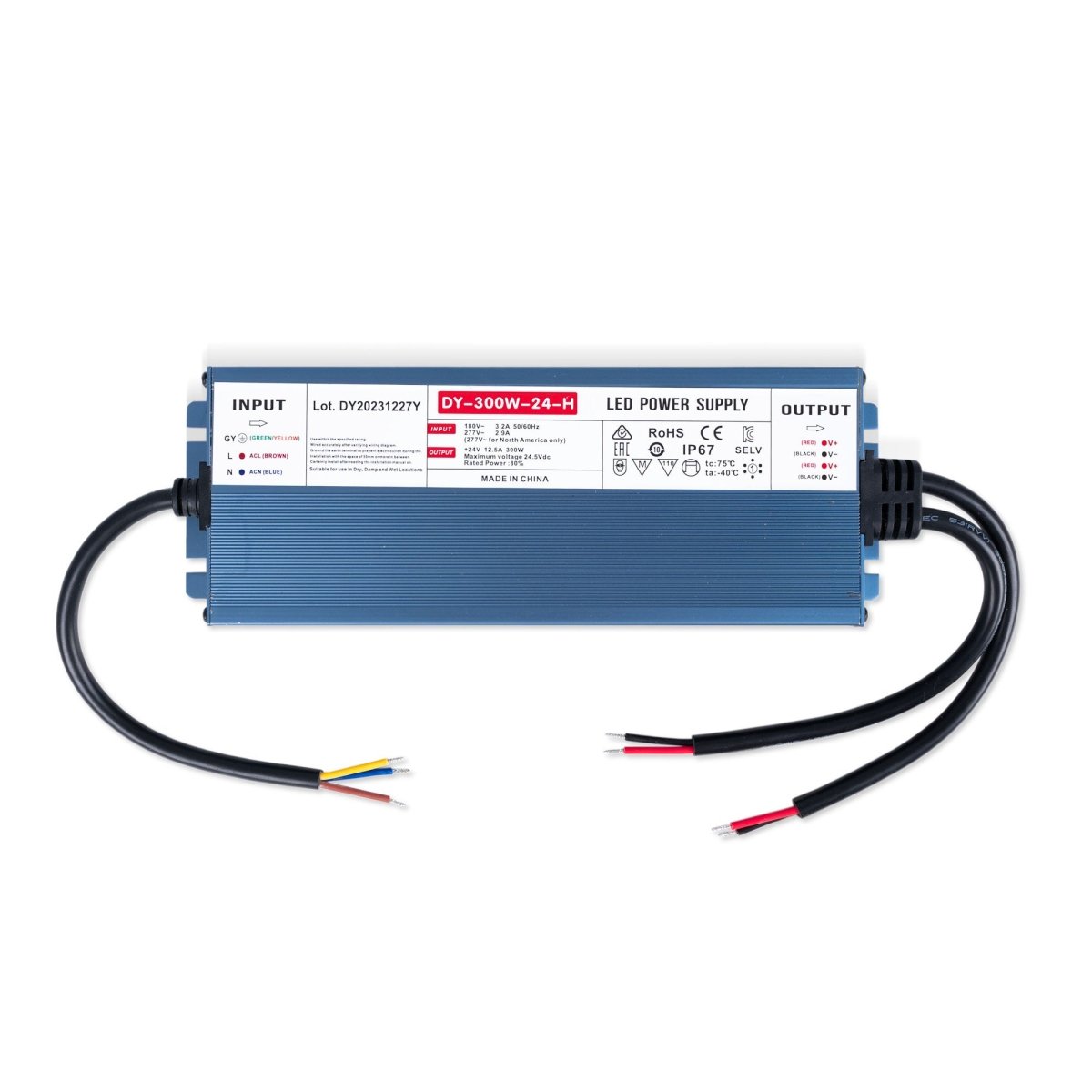 Fuente de alimentación estanca slim 300W 24V - 12.5A - IP67 - Barcelona Led-Material eléctrico