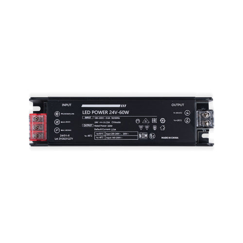 Λεπτό τροφοδοτικό 60W 24V - 2.5A - Υψηλής απόδοσης - IP20