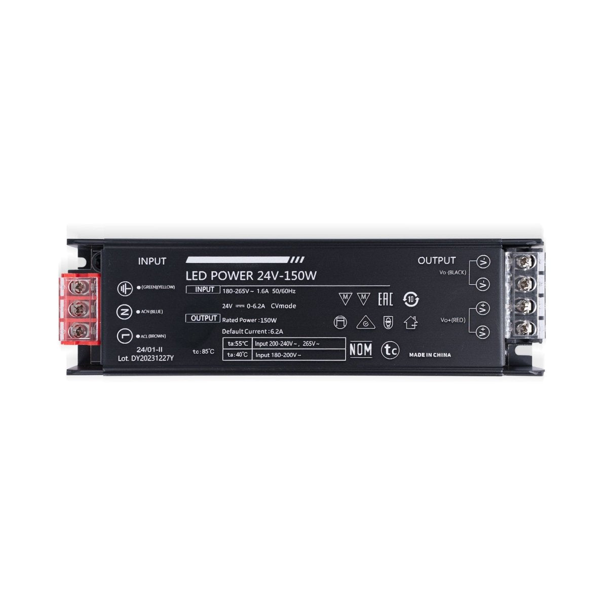 Fuente de alimentación Slim 150W 24V - 6.25A - Alta eficiencia - IP20 - Barcelona Led-Material eléctrico