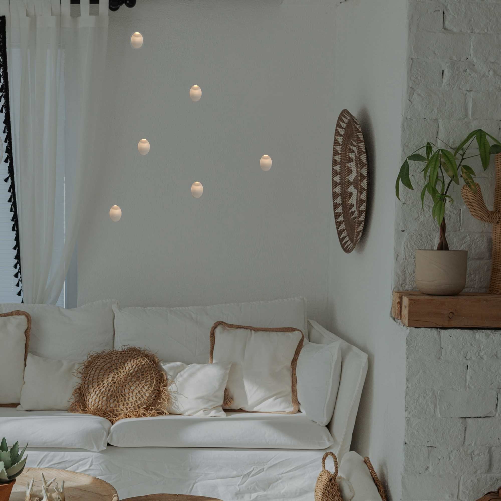 Aplique de pared empotrable de escayola "Olive" - Trimless / integración (1)