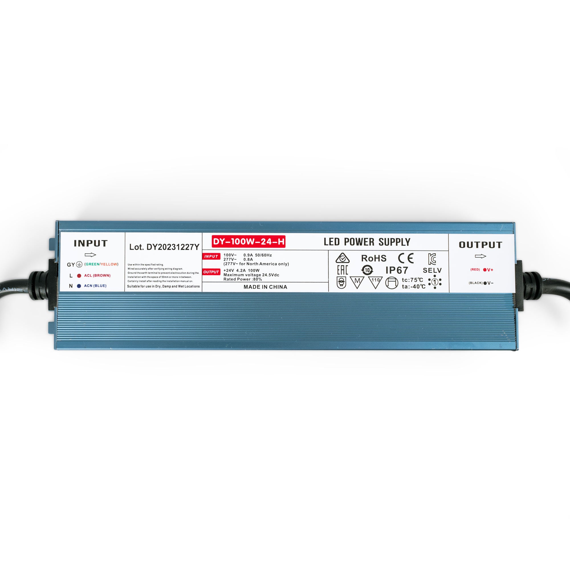 Fuente de alimentación estanca slim 100W 24V - 4.2A - IP67 (1)